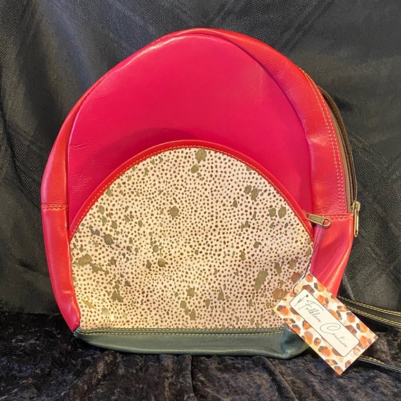 Stylish Red and Tan Women's Backpack - Picture 1 of 7